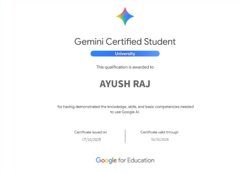 Gemini Certified University Student