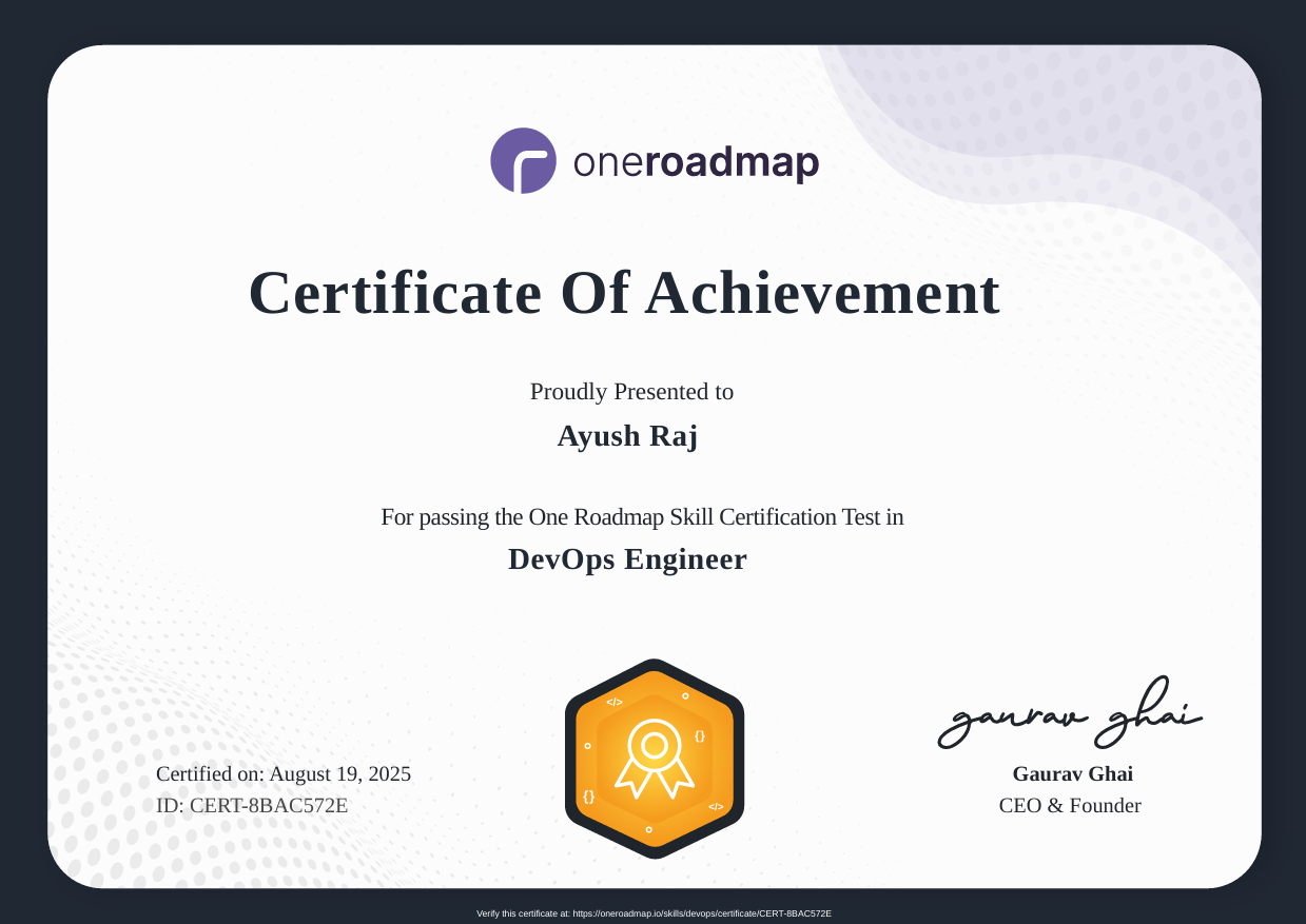 OneRoadmap Data Analyst Certificate